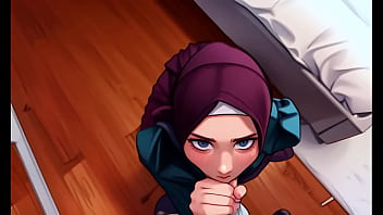 Gadis Muslimah Berhijab Yang Taat Berlutut Dan Mengulum Kontolku Dengan Penuh Nafsu