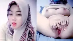 Masturbasi Ngangkang Nella Hijabers, Desah Nikmat Menggoda