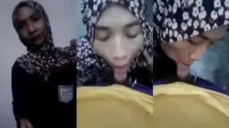 Jilbab Seksi Mengulum Batang Kekasih