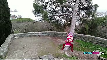 Gadis Rusia Montok Dalam Kostum Cosplay Digilir Di Luar Ruangan Sampai Menetes Pelan