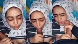Crotin Di Muka Cewek Arab Jilbab, Bikin Dia Makin Horny